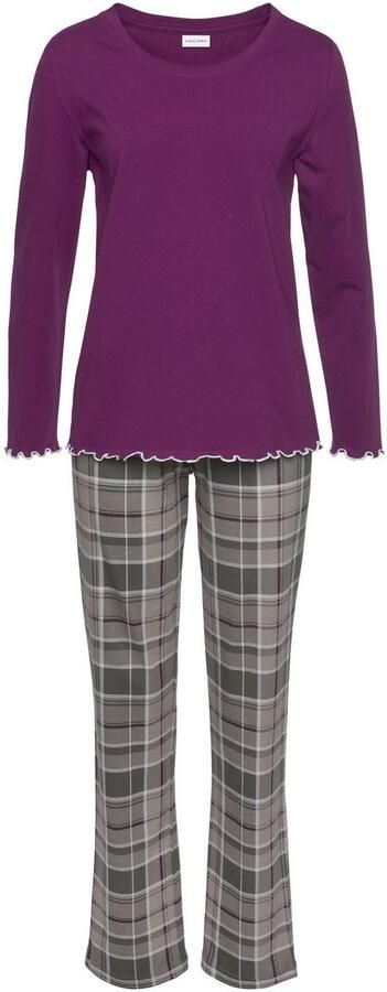 Lascana Pyjama met flanellen broek in ruitpatroon (2-delig 1 stuk) - Foto 3