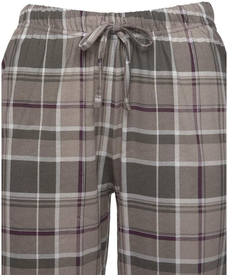 Lascana Pyjama met flanellen broek in ruitpatroon (2-delig 1 stuk)