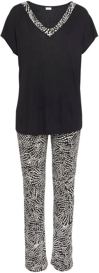 Lascana Pyjama met gedessineerde details (set 2-delig) - Foto 4
