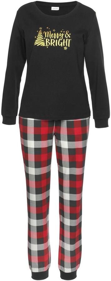 Lascana Pyjama met geruite broek - Foto 4