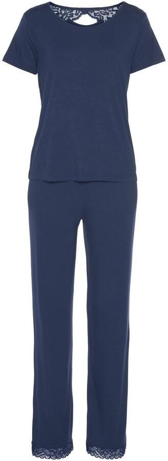 Lascana Pyjama met mooie kanten inzetten (2-delig) - Foto 2