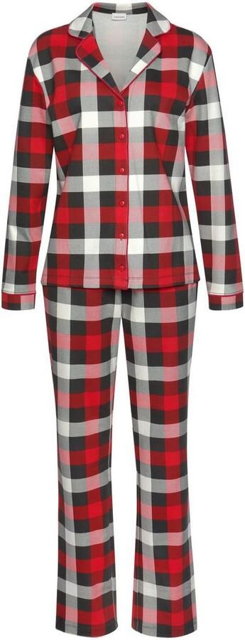Lascana Pyjama met ruitprint (2-delig Incl. slaapmasker) - Foto 4