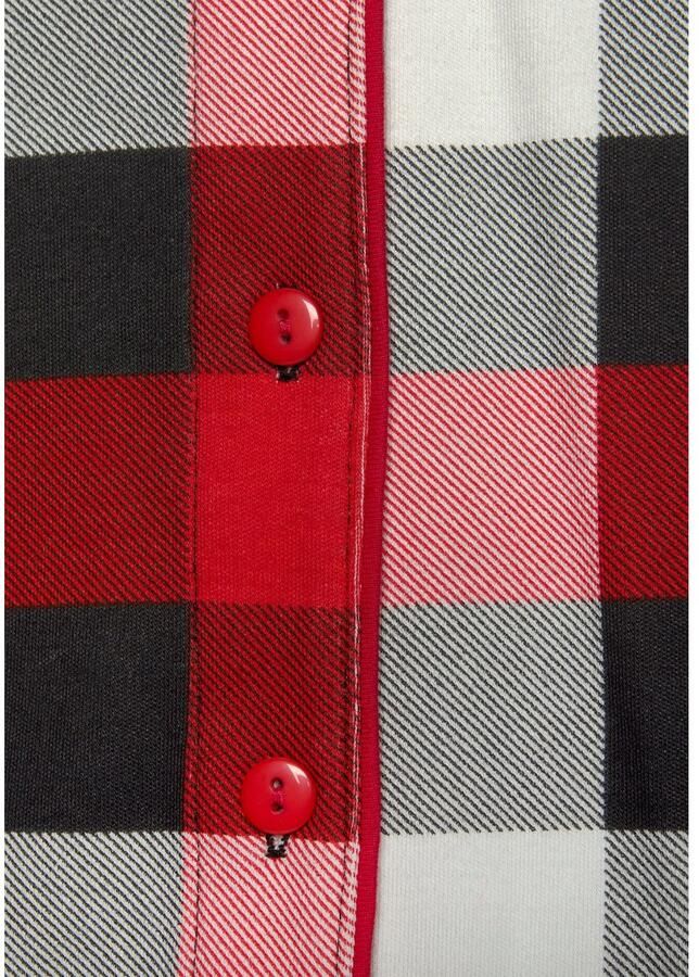 Lascana Pyjama met ruitprint (2-delig Incl. slaapmasker)