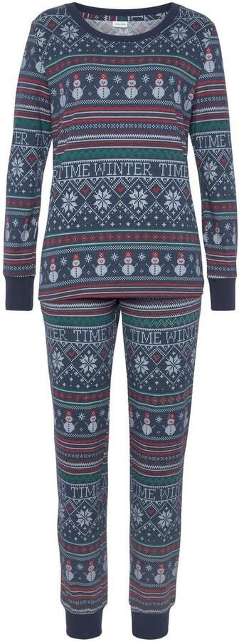 Lascana Pyjama met winterse print (2-delig) - Foto 4
