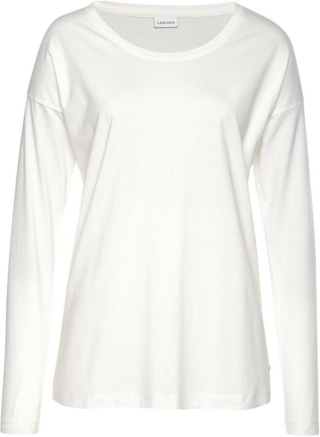 Lascana Pyjama top met afhangende schouders