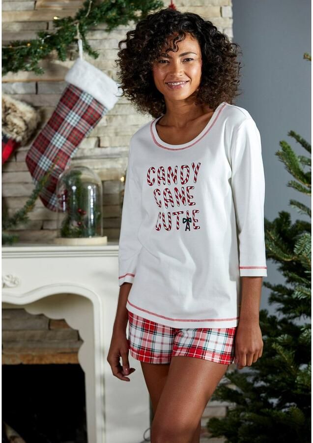 Lascana Pyjama top met belettering - Foto 3