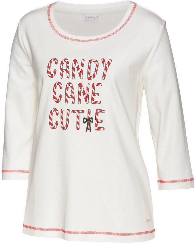Lascana Pyjama top met belettering - Foto 4
