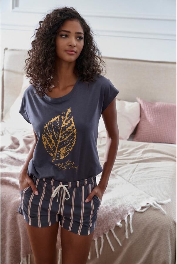 Lascana Pyjama top met folieprint - Foto 5