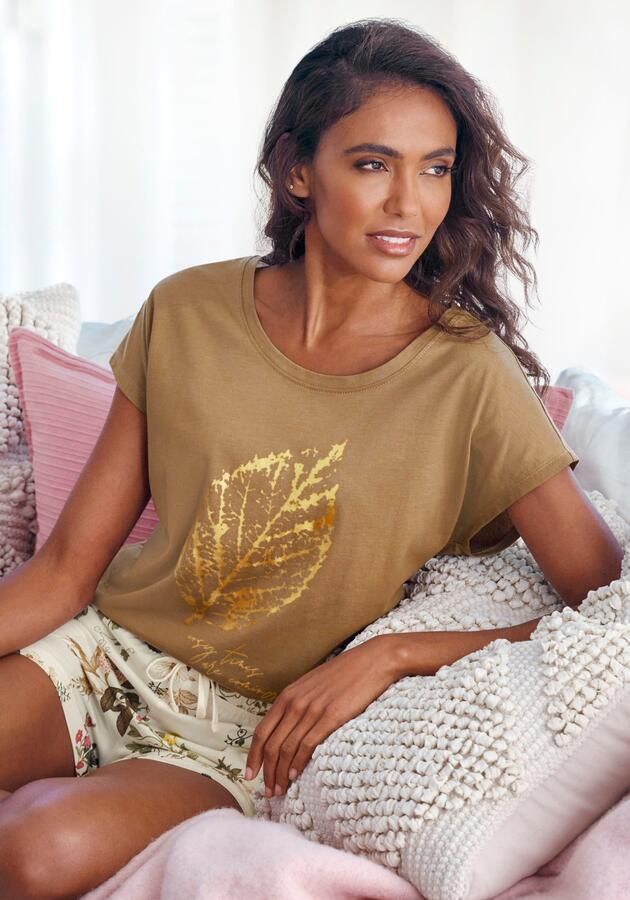 Lascana Pyjama top met folieprint - Foto 5