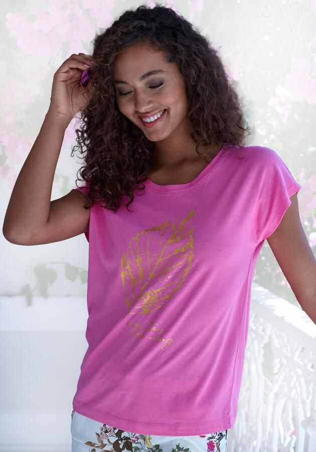 Lascana Pyjama top met folieprint - Foto 6