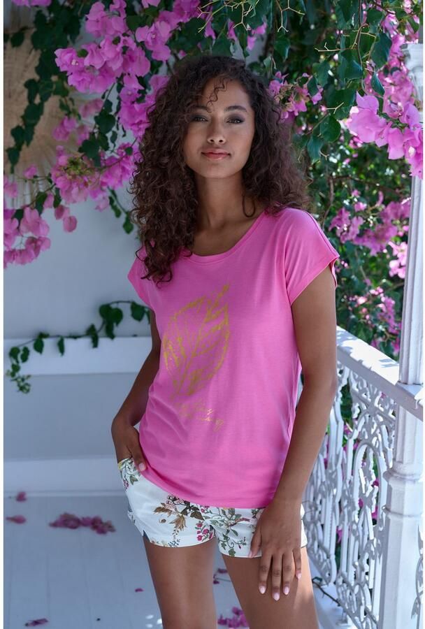 Lascana Pyjama top met folieprint - Foto 5