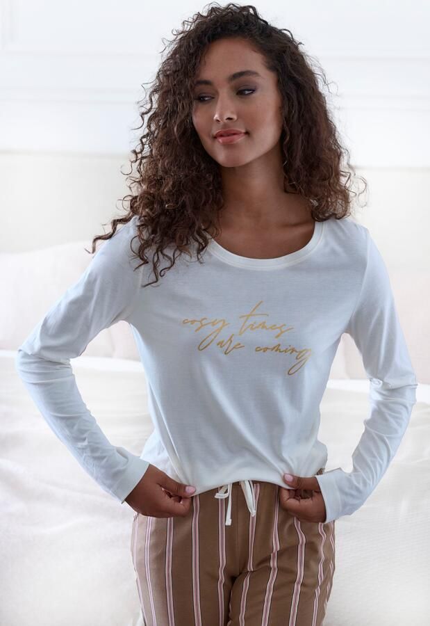 Lascana Pyjama top met folieprint - Foto 7