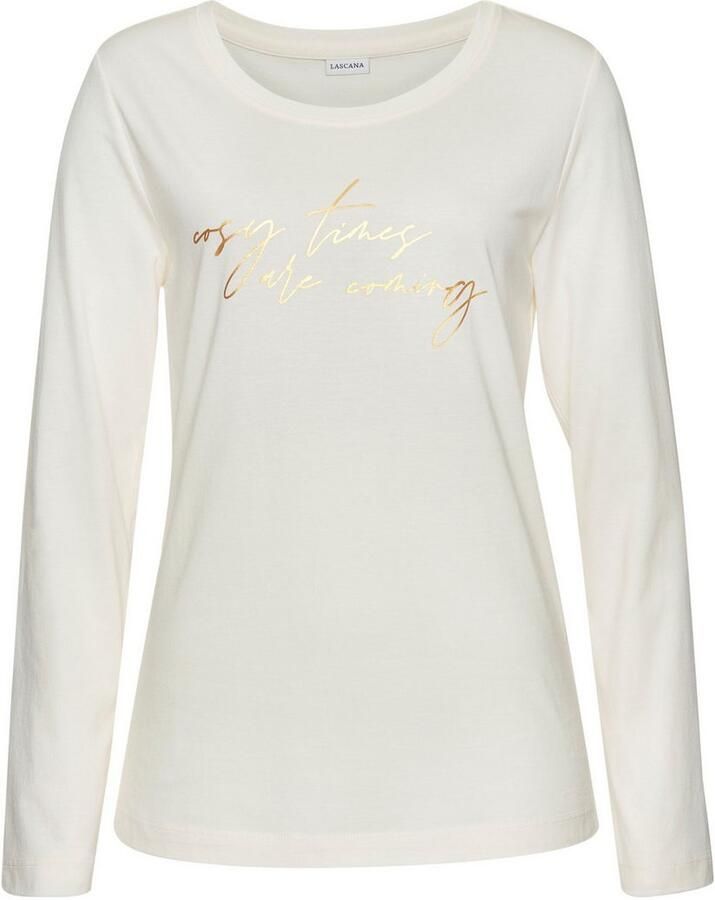 Lascana Pyjama top met folieprint