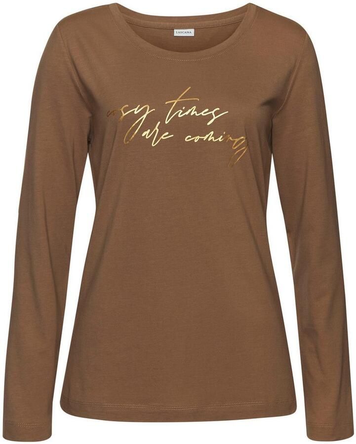 Lascana Pyjama top met folieprint