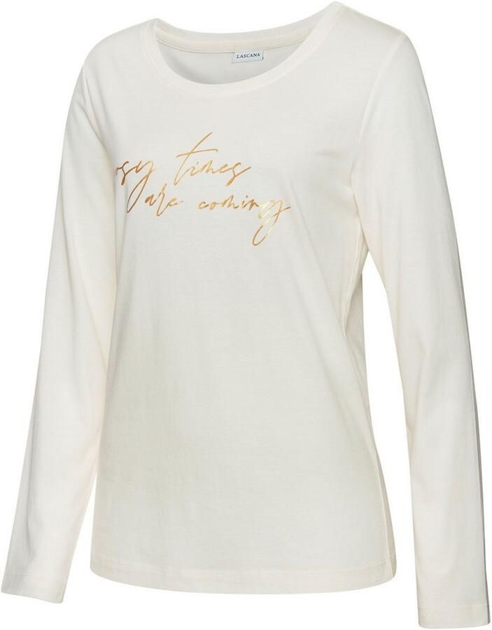 Lascana Pyjama top met folieprint - Foto 3