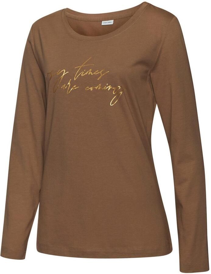 Lascana Pyjama top met folieprint - Foto 2