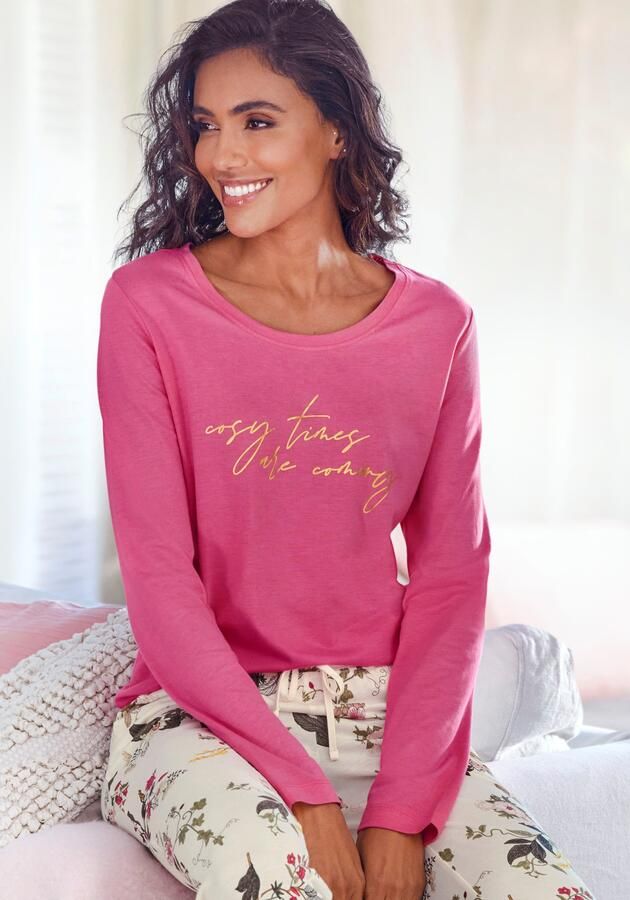 Lascana Pyjama top met folieprint - Foto 7