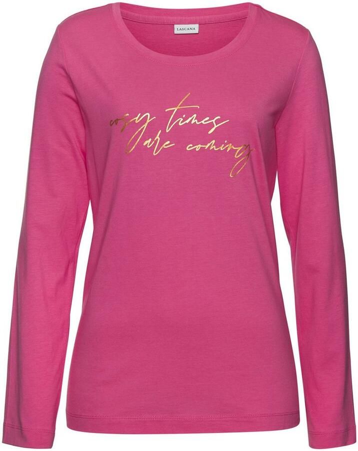 Lascana Pyjama top met folieprint