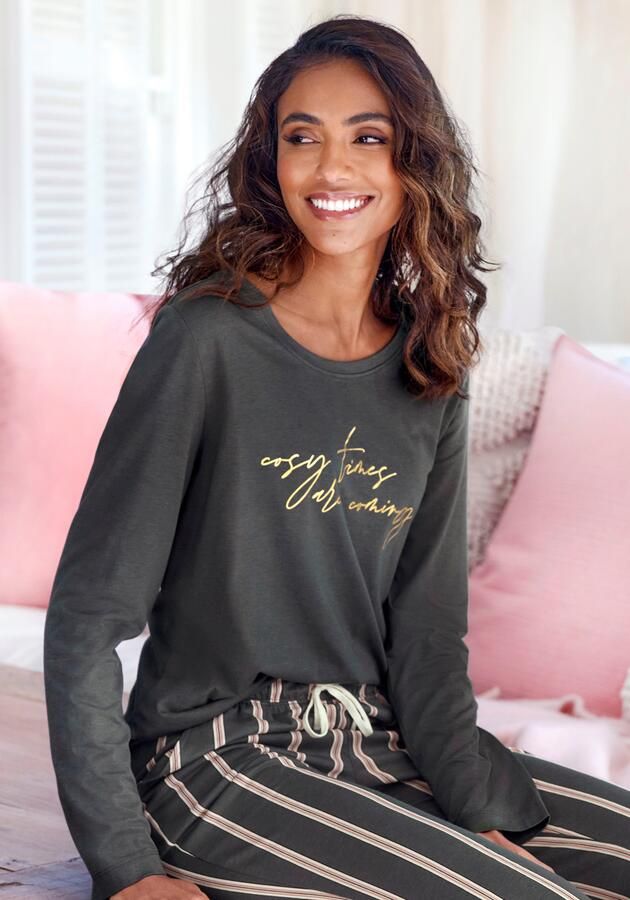 Lascana Pyjama top met folieprint - Foto 7