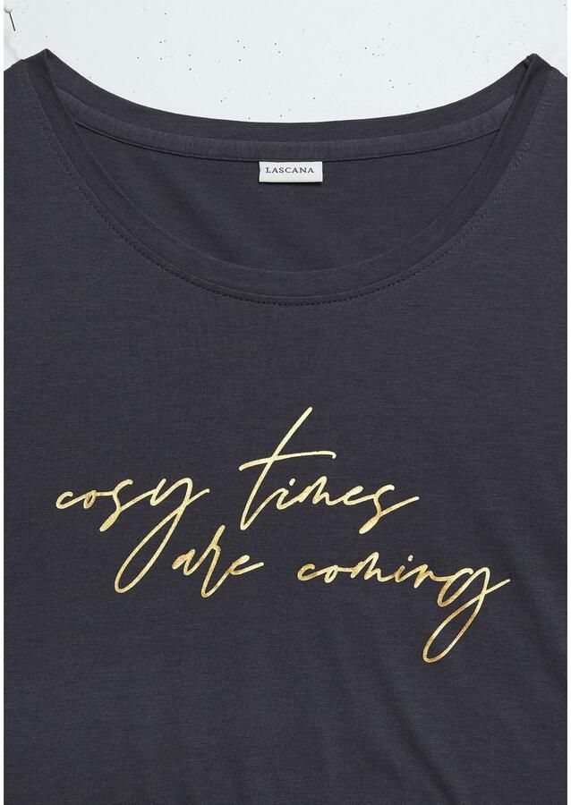 Lascana Pyjama top met folieprint - Foto 5