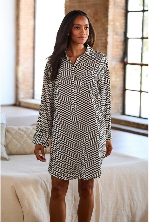 Lascana Pyjama top met grafisch all-over motief - Foto 4