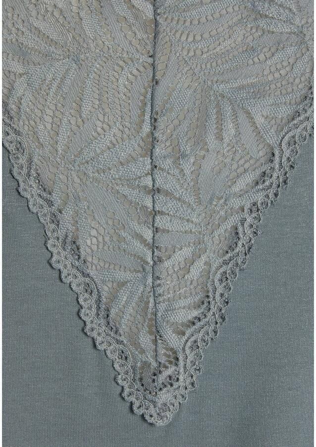 Lascana Pyjama top met kanten inzet op de rug - Foto 3