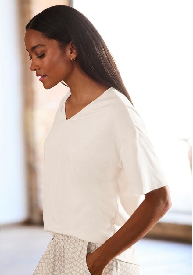 Lascana Pyjama top Met V-hals - Foto 4