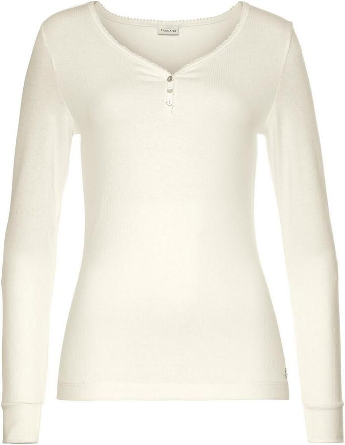 Lascana Pyjama top van ribbreisel