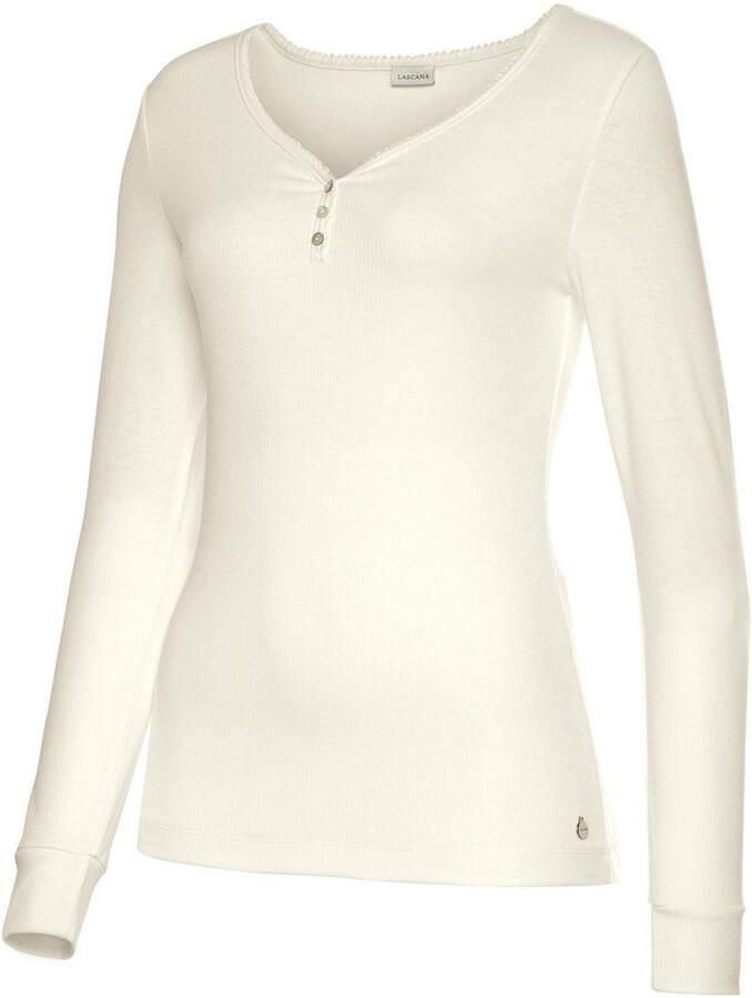 Lascana Pyjama top van ribbreisel - Foto 2