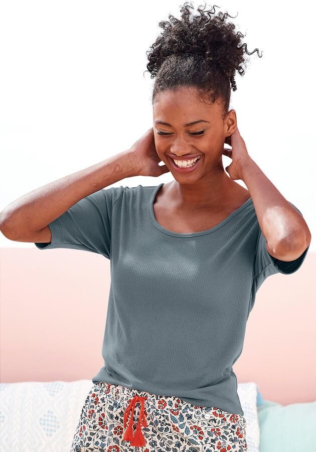 Lascana Pyjama top van ribbreisel - Foto 3