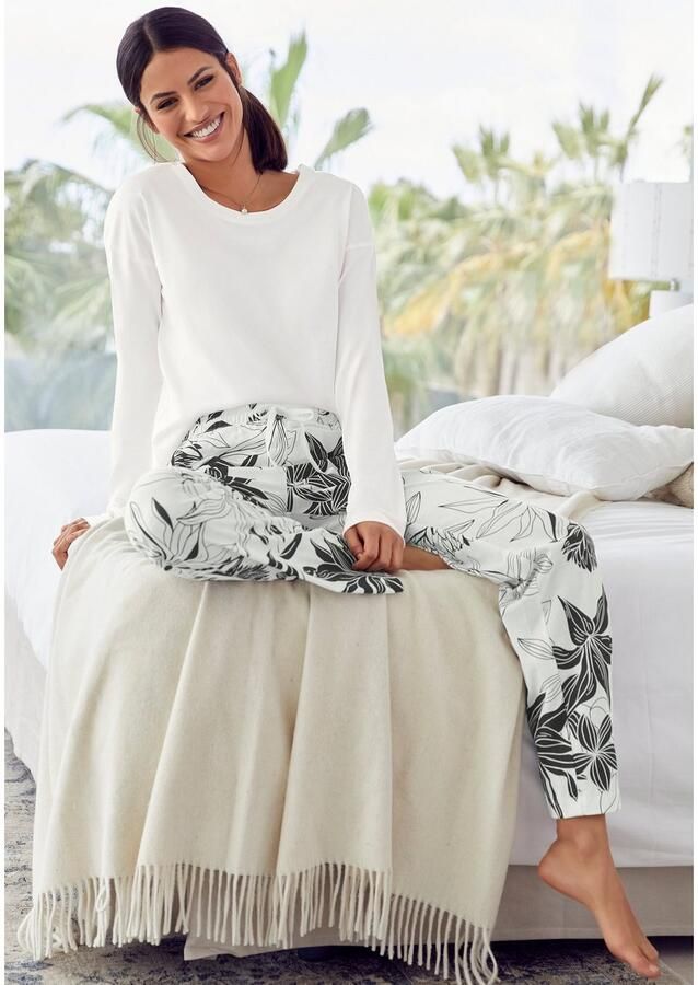 Lascana Pyjama top met afhangende schouders - Foto 4