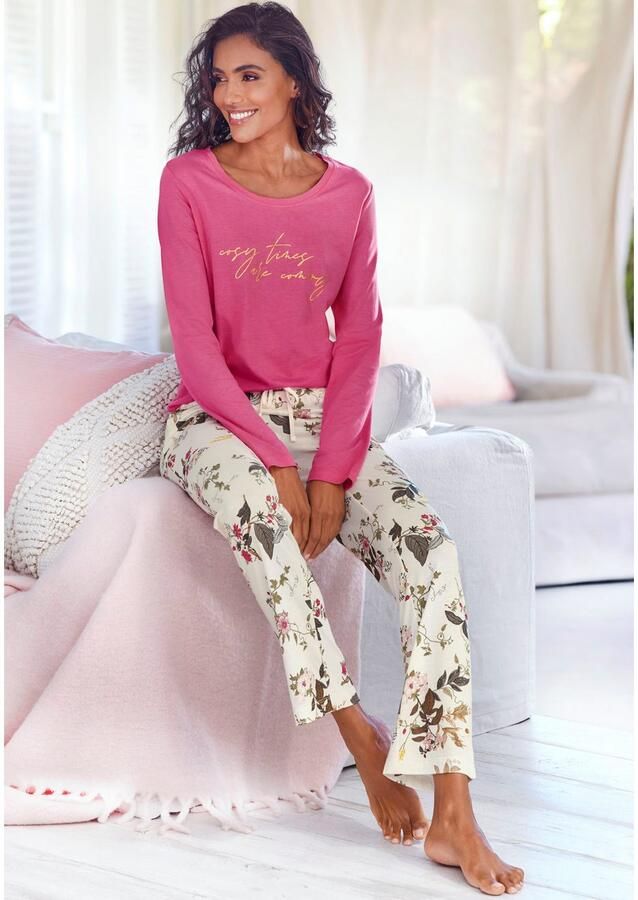 Lascana Pyjama top met folieprint - Foto 5