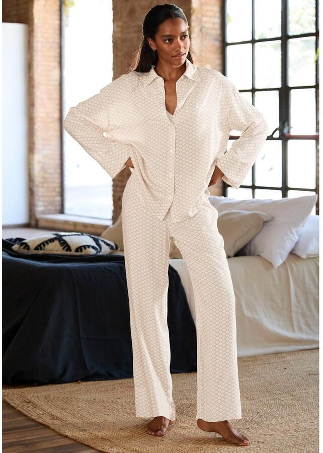 Lascana Pyjamabroek Met edel alloverpatroon