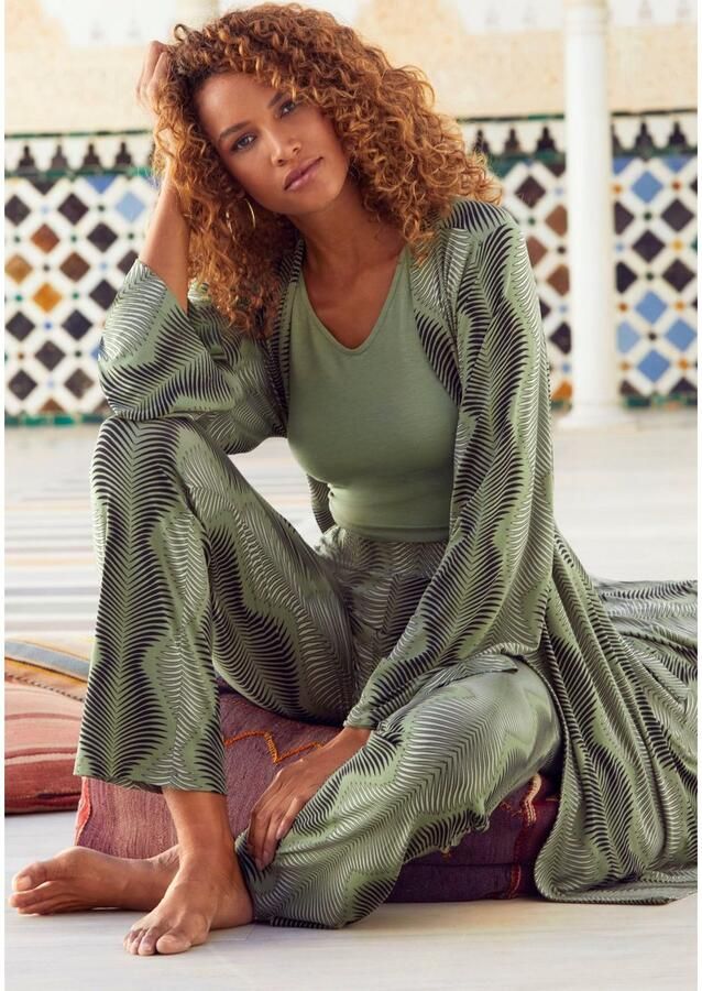 Lascana Pyjamabroek met grafische print all-over