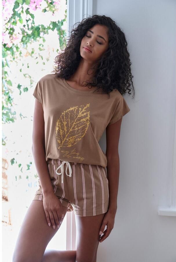 Lascana Pyjamashort met druk - Foto 5