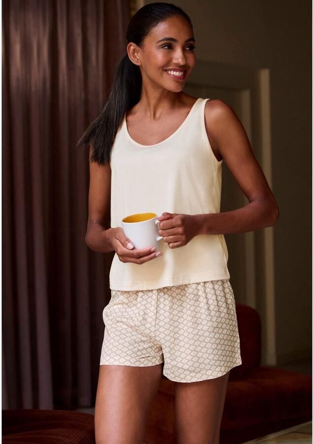 Lascana Pyjamashort met edel alloverpatroon - Foto 3