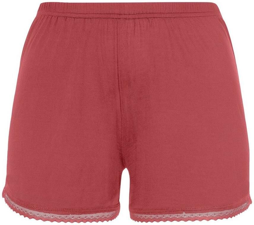 Lascana Pyjamashort met fijn kanten randje