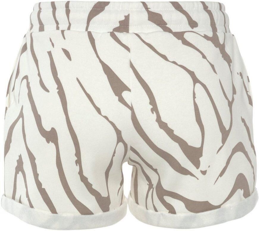 Lascana Relaxshorts Korte broek met zebraprint met zijzakken en logostiksel loungewear - Foto 2
