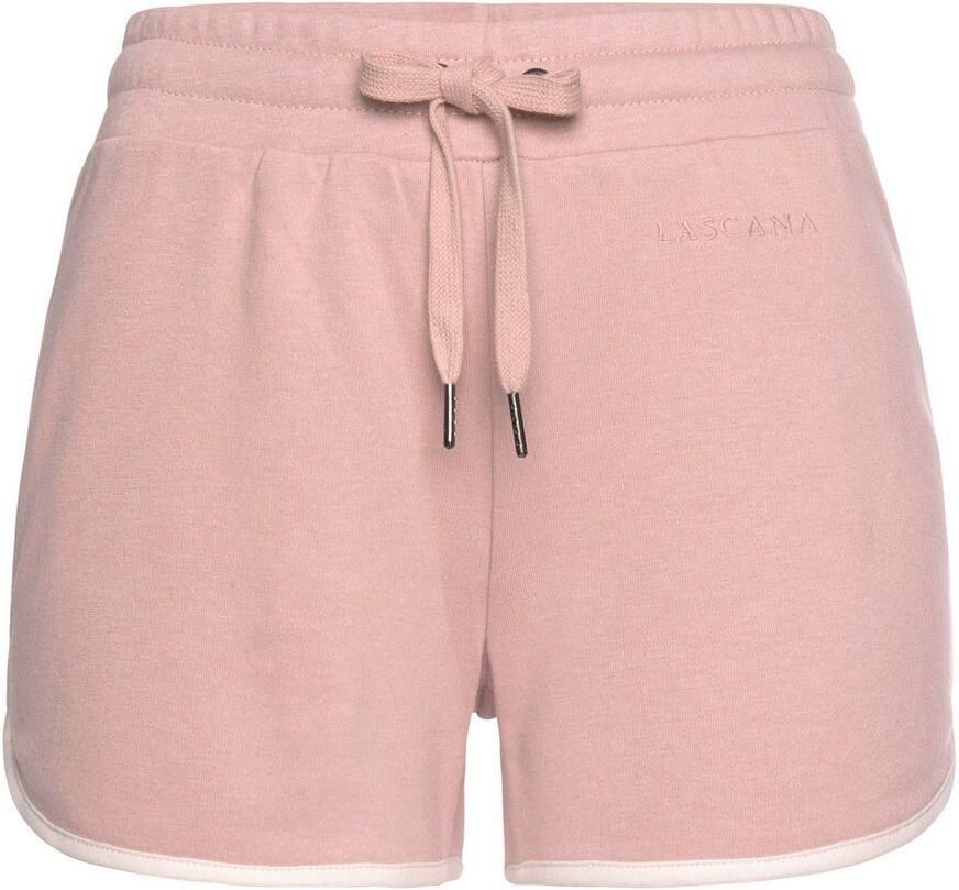 Lascana Relaxshorts met contrastpaspels loungewear