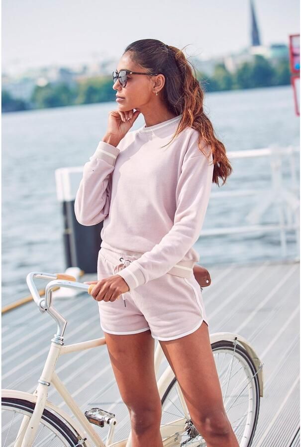 Lascana Relaxshorts met contrastpaspels loungewear - Foto 5