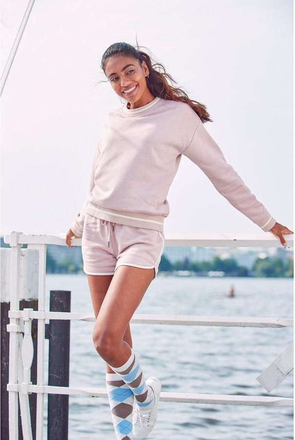 Lascana Relaxshorts met contrastpaspels loungewear - Foto 7