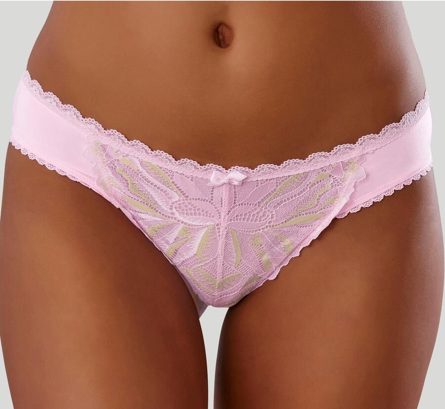 Lascana Rio-slip met opvallende kanten details - Foto 4