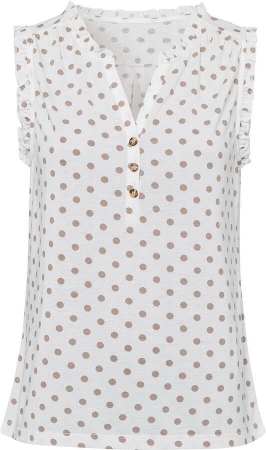 Lascana Ruchetop Met korte knoopsluiting in een gemakkelijk te onderhouden kwaliteit (Set van 2) - Foto 5