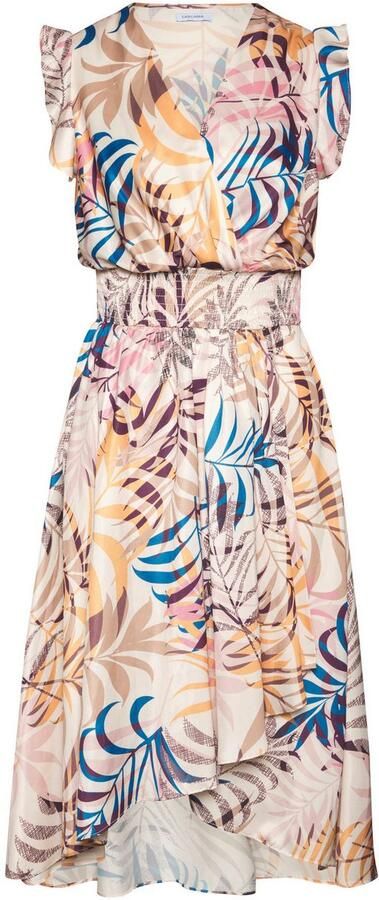 Lascana Satijnen jurk met alloverdruk en korte mouwen zomerjurk - Foto 5