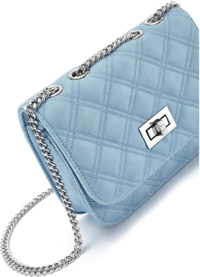 Lascana Schoudertas Minibag Handtas met kettinghengsel crossbody tas VEGAN