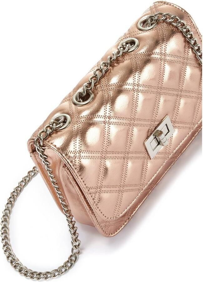 Lascana Schoudertas Minibag Handtas met kettinghengsel crossbody tas VEGAN