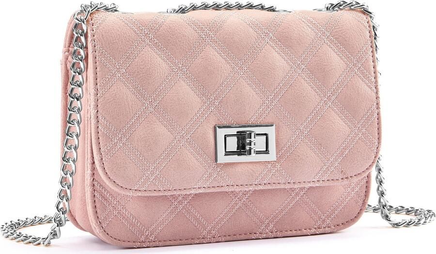 Lascana Schoudertas Minibag Handtas met kettinghengsel crossbody tas VEGAN - Foto 4