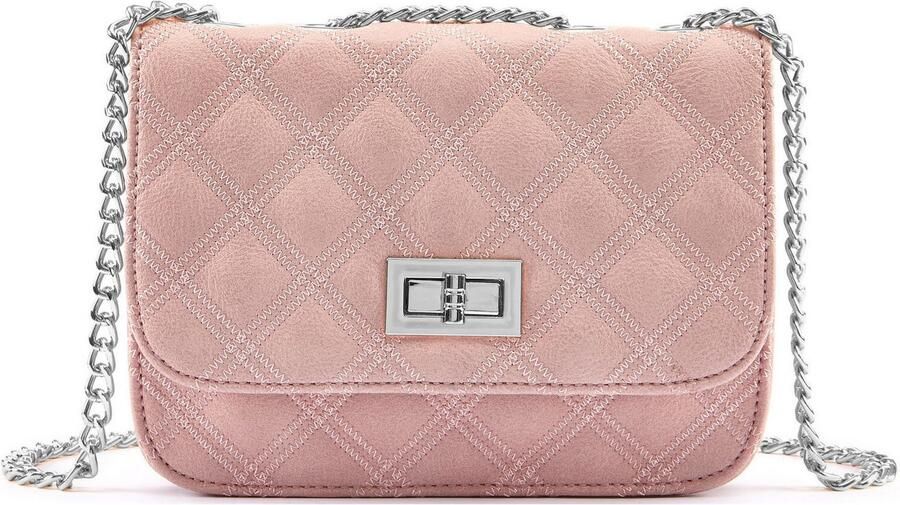Lascana Schoudertas Minibag Handtas met kettinghengsel crossbody tas VEGAN - Foto 2