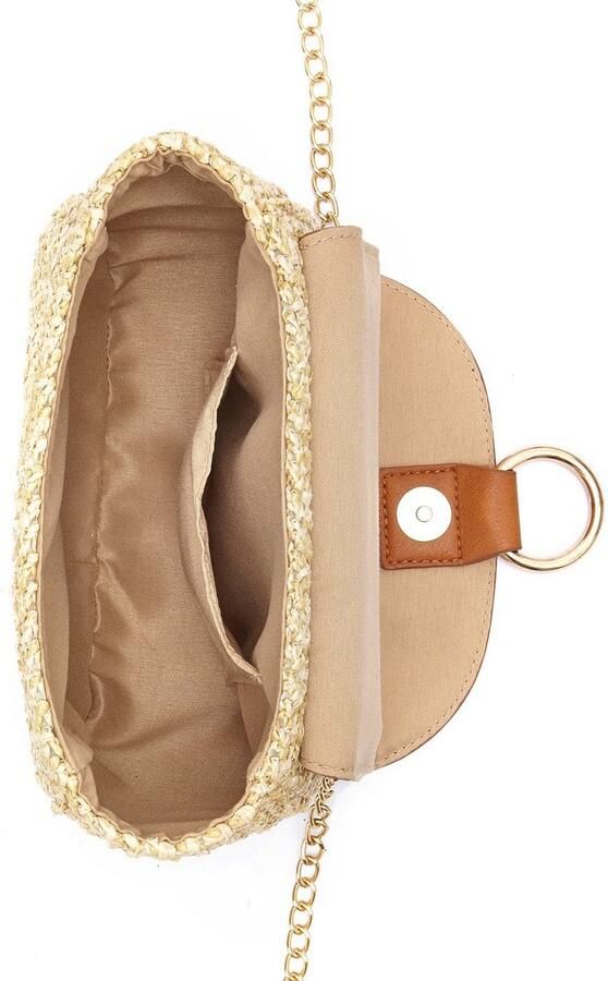 Lascana Schoudertas Strandtas Minibag schoudertas draagtas crossbody tas rieten look VEGAN - Foto 5