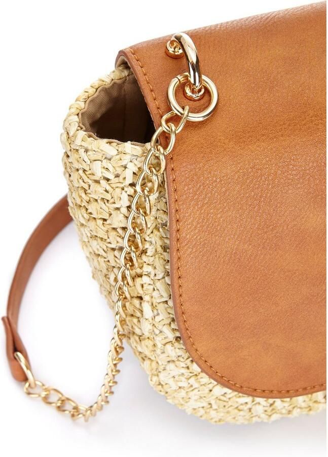 Lascana Schoudertas Strandtas Minibag schoudertas draagtas crossbody tas rieten look VEGAN - Foto 2